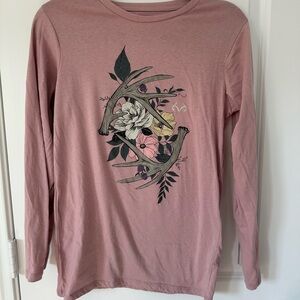 Realtree Long Sleeve T-Shirt with Antler Floral Logo